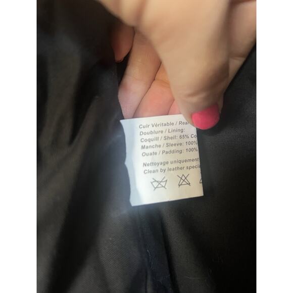 NWOT Each Other Paris black leather jacket Sz XL 100% Lamb Skin - Picture 5 of 9